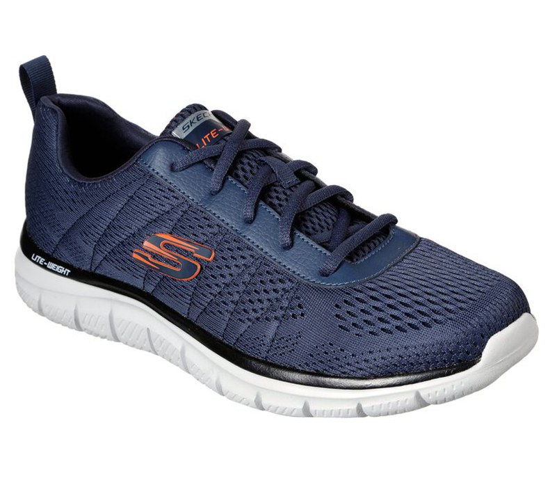 Skechers Track - Moulton - Mens Sneakers Navy/Orange [AU-ZD3215]